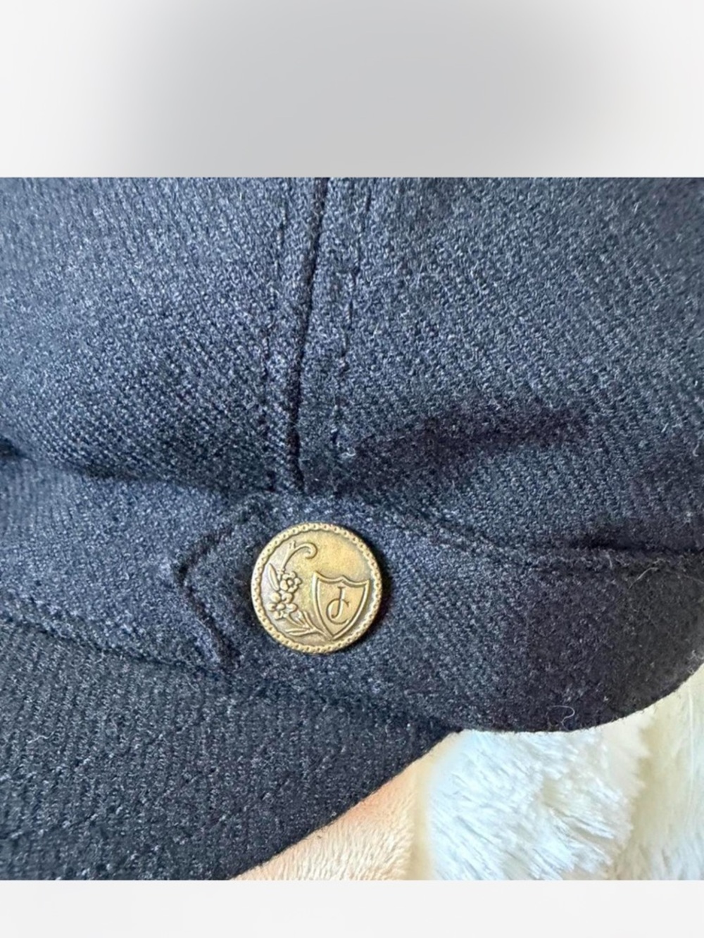 💓RESERVED FOR FREAKMASTER180💓BNWT VINTAGE Juicy Couture black Newsboy Cap - Picture 6 of 7